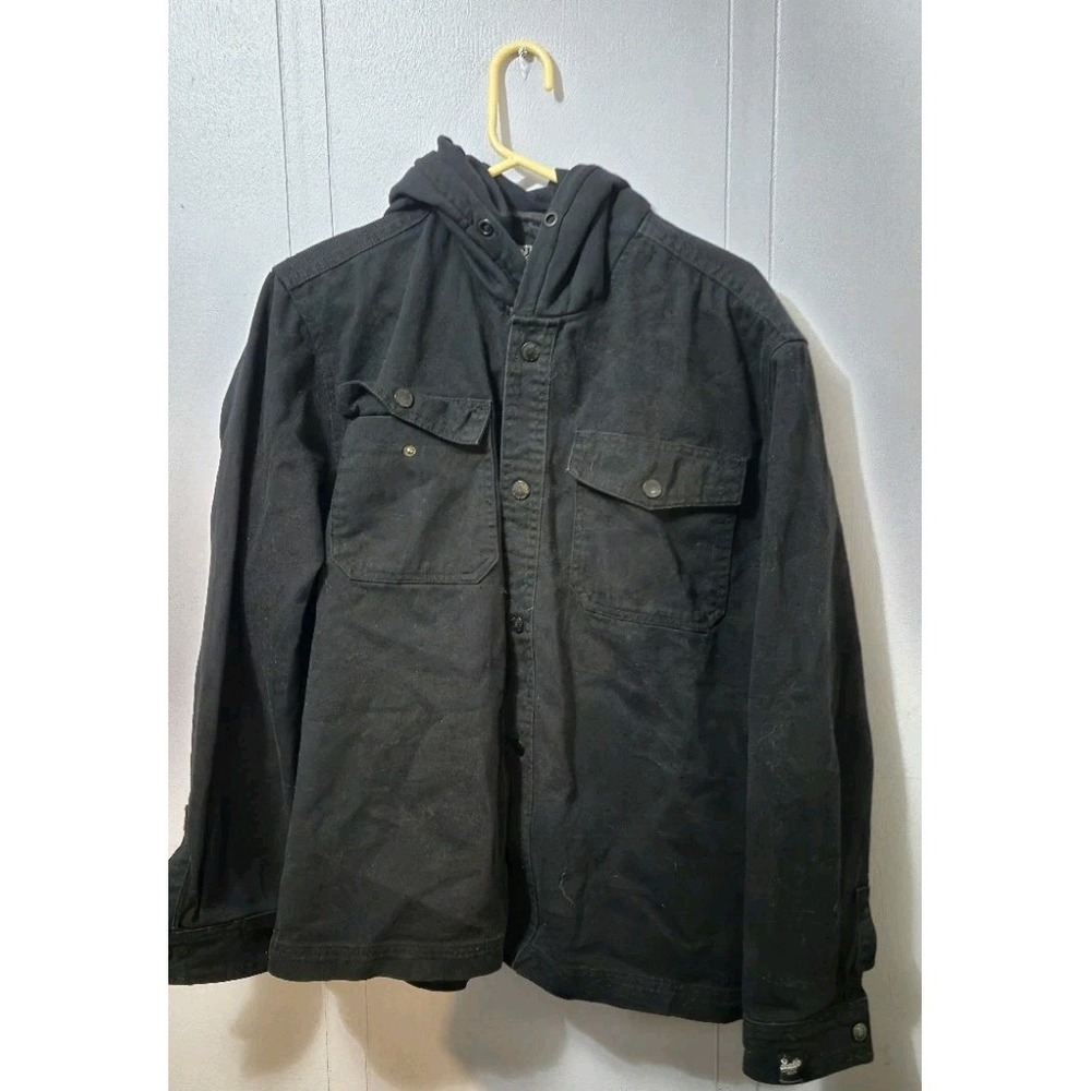 Brooklyn Cloth Co. Black Canvas Hooded Jacket XL | Workwear‎ Utility Style